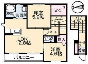 プレミオ松前　C棟の物件間取画像